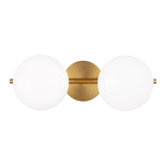 Lune 2-Light Vanity Sconce LIGHTING - vanity Visual Comfort Burnished Brass