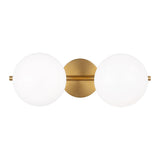 Lune 2-Light Vanity Sconce LIGHTING - vanity Visual Comfort Burnished Brass