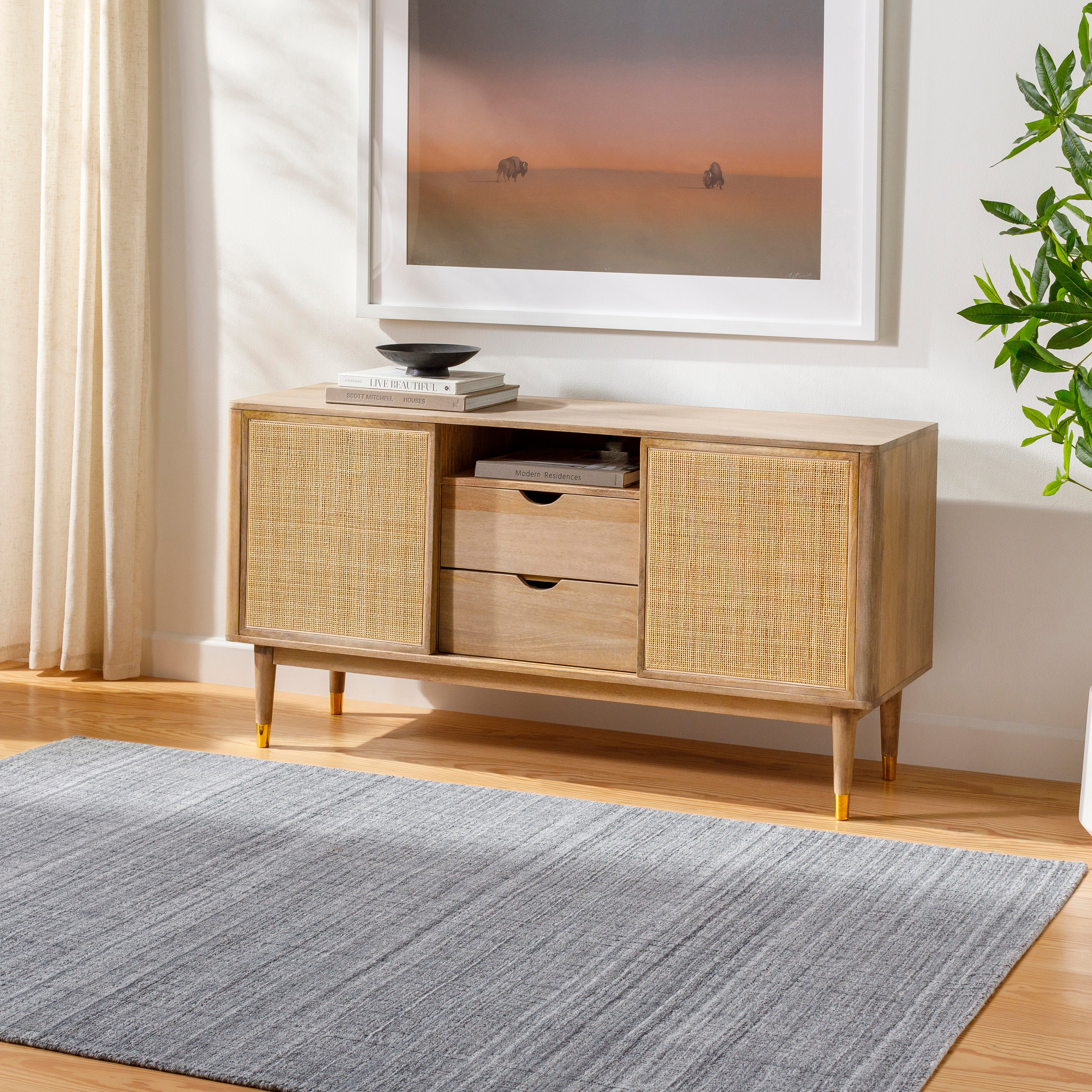 Fresco Denim Hand Loomed Rug RUGS - synthetic Surya