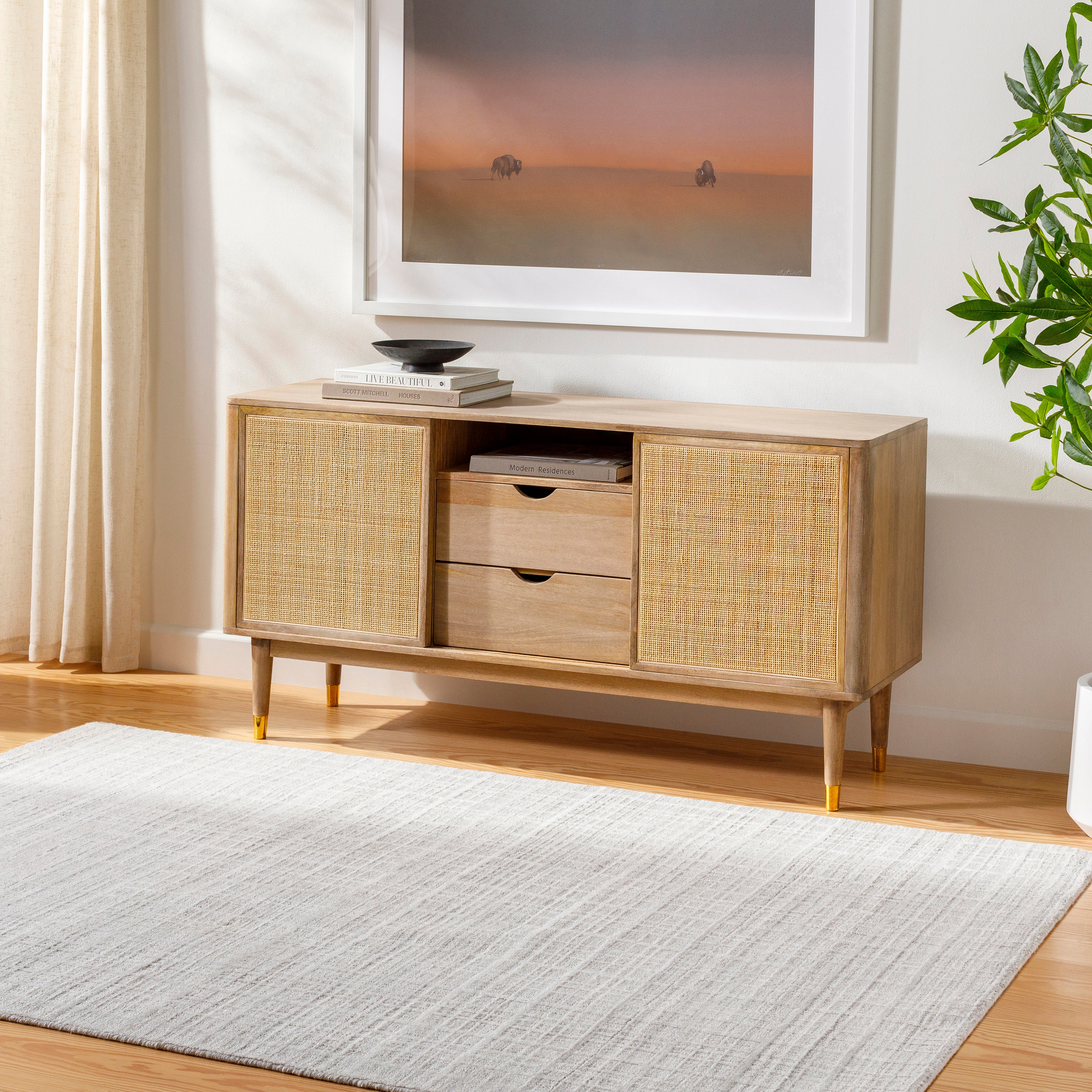 Fresco Silver Hand Loomed Rug RUGS - synthetic Surya