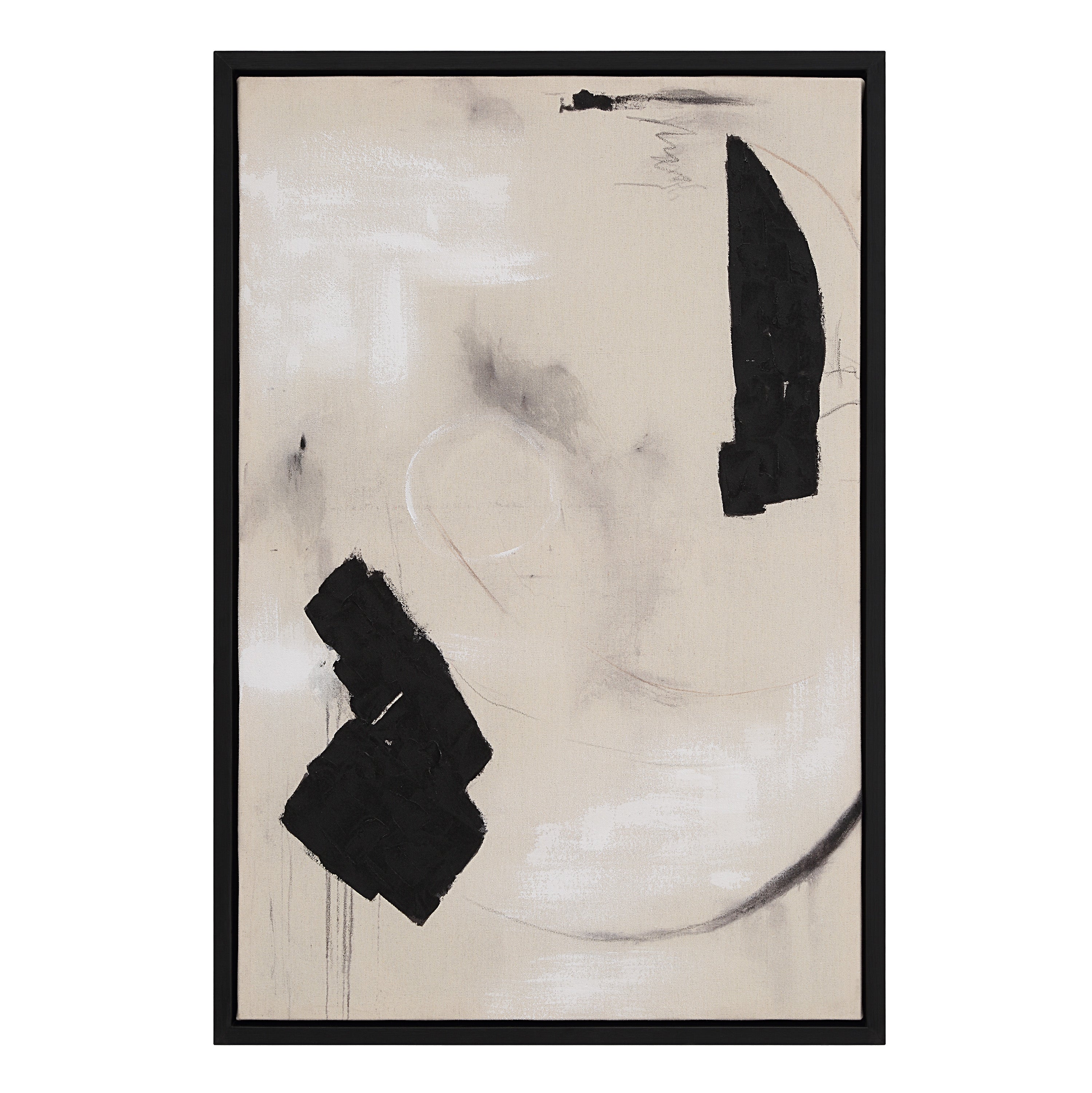 "Ecru & Ink" Framed Canvas Set ARTWORK - framed art Renwil