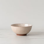 Beige Daisy Patterned Bowl bowl Inter Continental Mercantile Large
