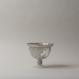 Embossed Mercury Glass Footed Bowl CHRISTMAS 2025 Creative Co-op (DYA) Small