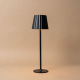 Mini Fluted Table Lamp - Black Table Lamps Abbott Collection Black LED Lamp