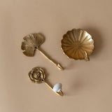 Gold Finish Rose Hook with Ceramic Detail wall hook Chehoma USA (Faire)