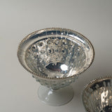 Embossed Mercury Glass Footed Bowl CHRISTMAS 2025 Creative Co-op (DYA)