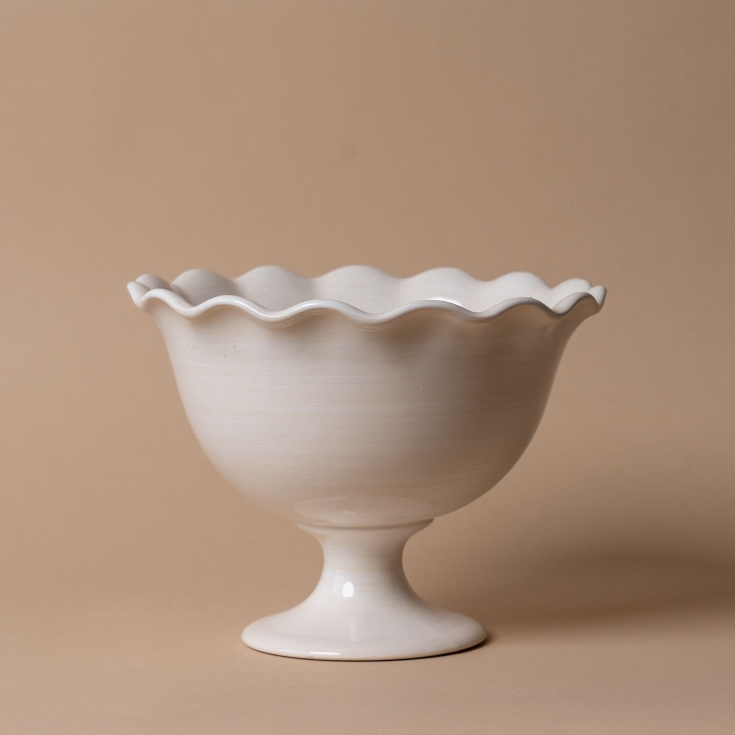 Trifle Bowl with Ruffle Edge bowl Coton Colors (Faire)