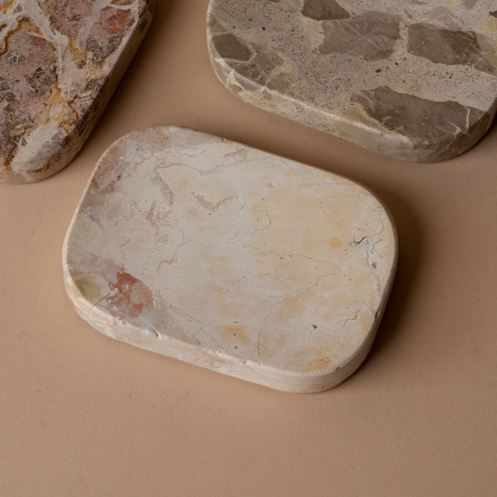 Brown Marble Soap Dish soap dish Creative Co-op (DYA)