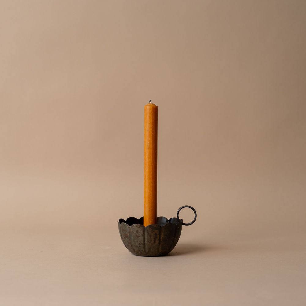 Rug & Weave - Antiqued Scallop Taper Candle Holder