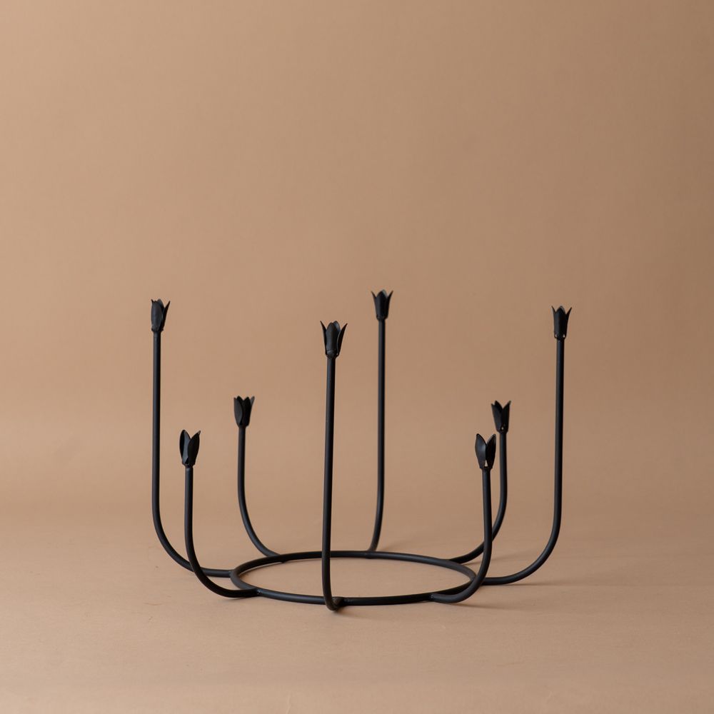 Long Stem Iron Candelabra candle holder The Floral Society (Aesthetic Movement)
