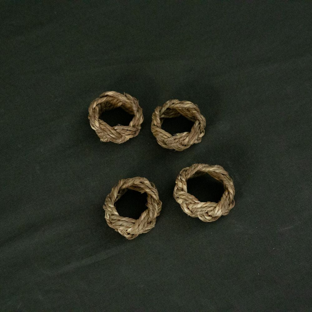 Braided Seagrass Napkin Ring Set napkin ring Creative Co-op (DYA)