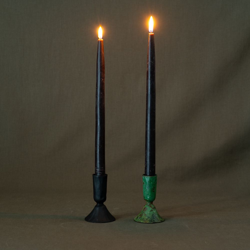 Forged Iron Candlestick Holder - Black candle holder Bohemia Design (Faire)