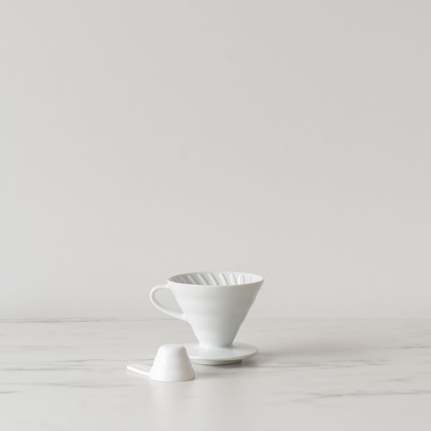 White Ceramic Coffee Dripper pour over dripper DETOUR Coffee Roasters