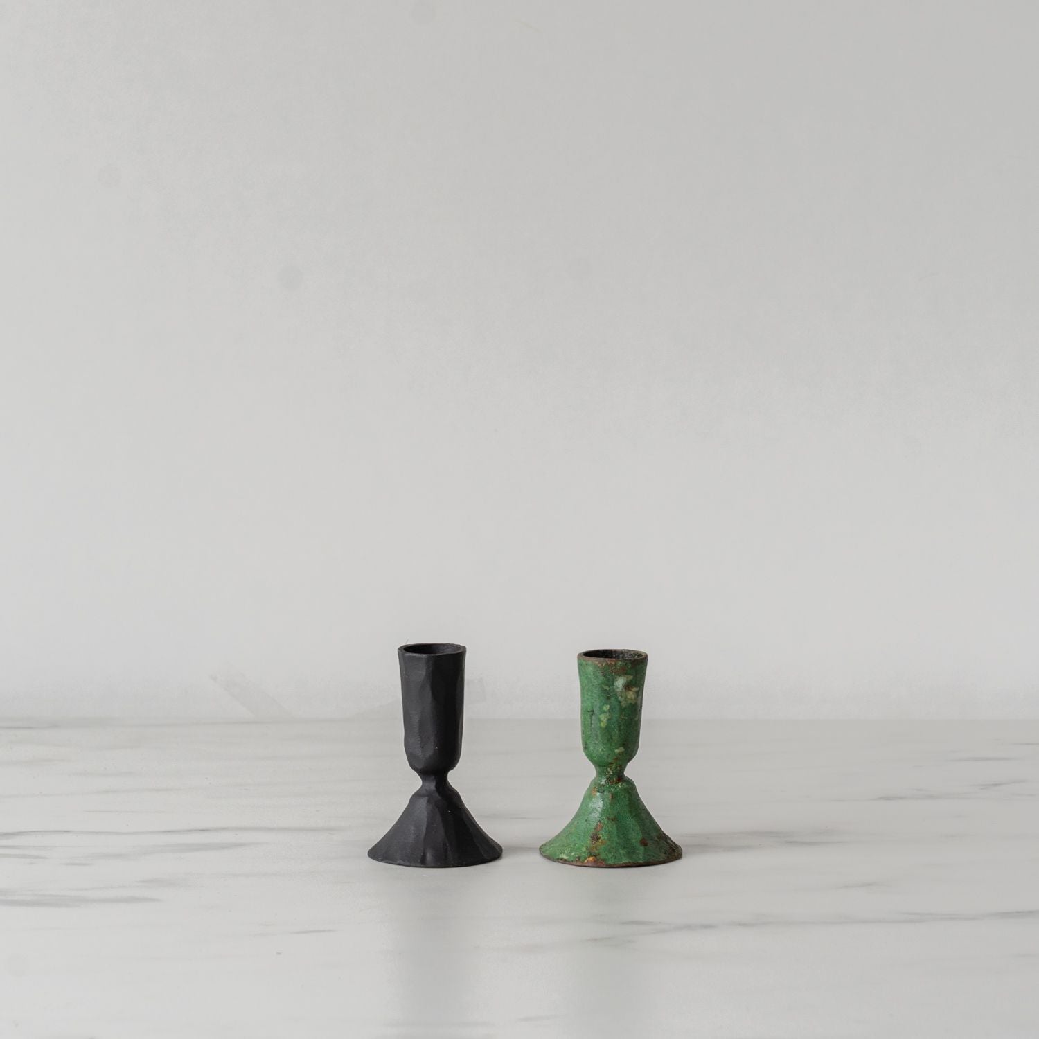 Forged Iron Candlestick Holder - Black candle holder Bohemia Design (Faire)