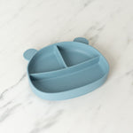 Silicone Suction Bear Plate FINNBIRD - plate Peaks & Valleys Baby (Faire) Sapphire Blue