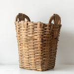 Antique French Basket VINTAGE - basket Rug & Weave