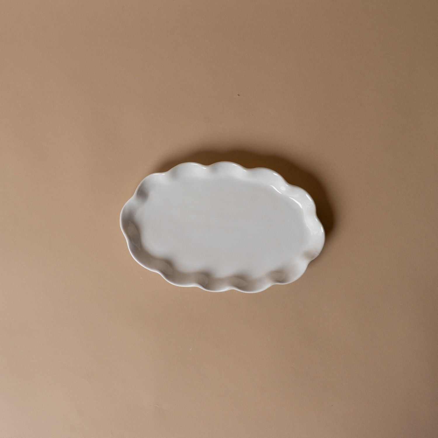Organic Ruffle Edge Stoneware Serving Platter Serving Trays Indaba