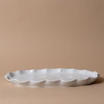 Organic Ruffle Edge Stoneware Serving Platter Serving Trays Indaba Large