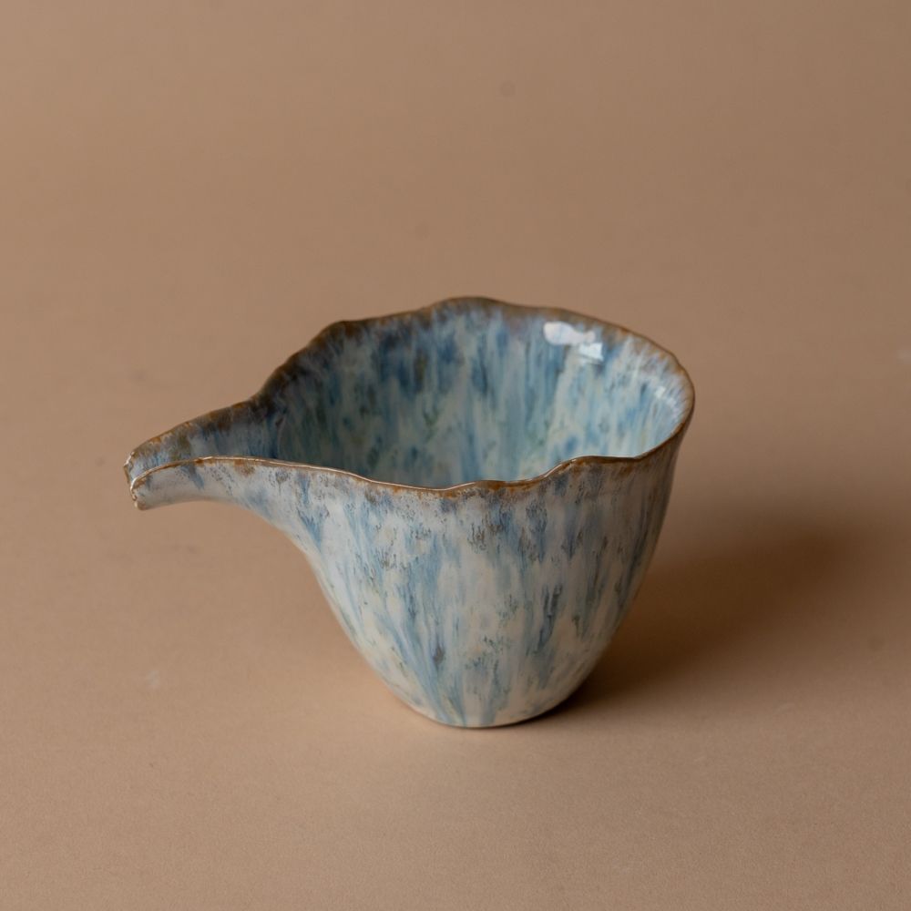 Stoneware Creamer with Blue Reactive Glaze creamer Creative Co-op (DYA)