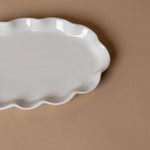 Organic Ruffle Edge Stoneware Serving Platter Serving Trays Indaba