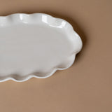 Organic Ruffle Edge Stoneware Serving Platter Serving Trays Indaba
