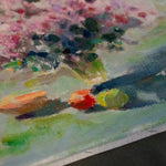 "Garden Morning" Vintage Painting ARTWORK - vintage painting Rug & Weave