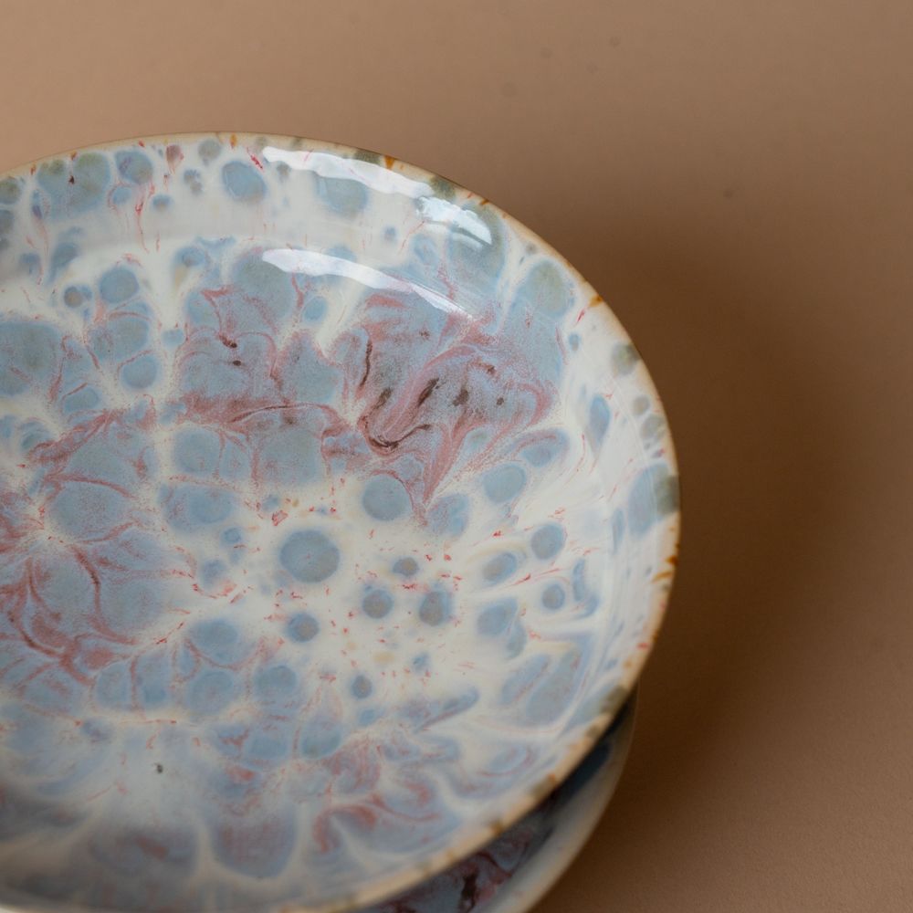 Stoneware Bowl with Blue Reactive Glaze bowl Creative Co-op (DYA)
