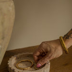 Travertine Scallop Dish tray Indaba