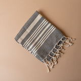 Striped Turkish Hand Towel with Tassel