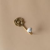 Gold Finish Rose Hook with Ceramic Detail wall hook Chehoma USA (Faire)