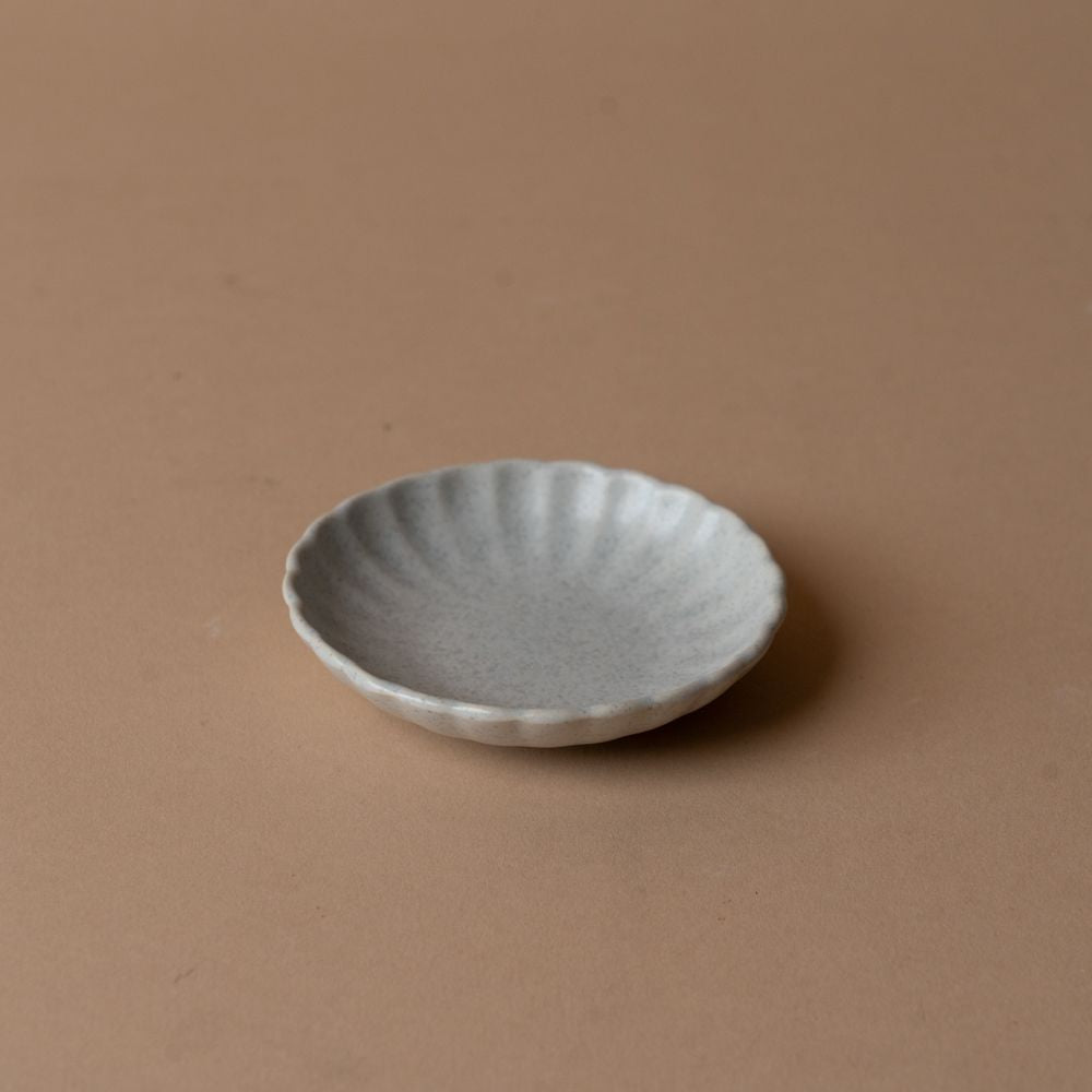 Speckle Scallop Dish dish DANICA (Faire) Alabaster