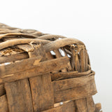 Antique French Basket VINTAGE - basket Rug & Weave