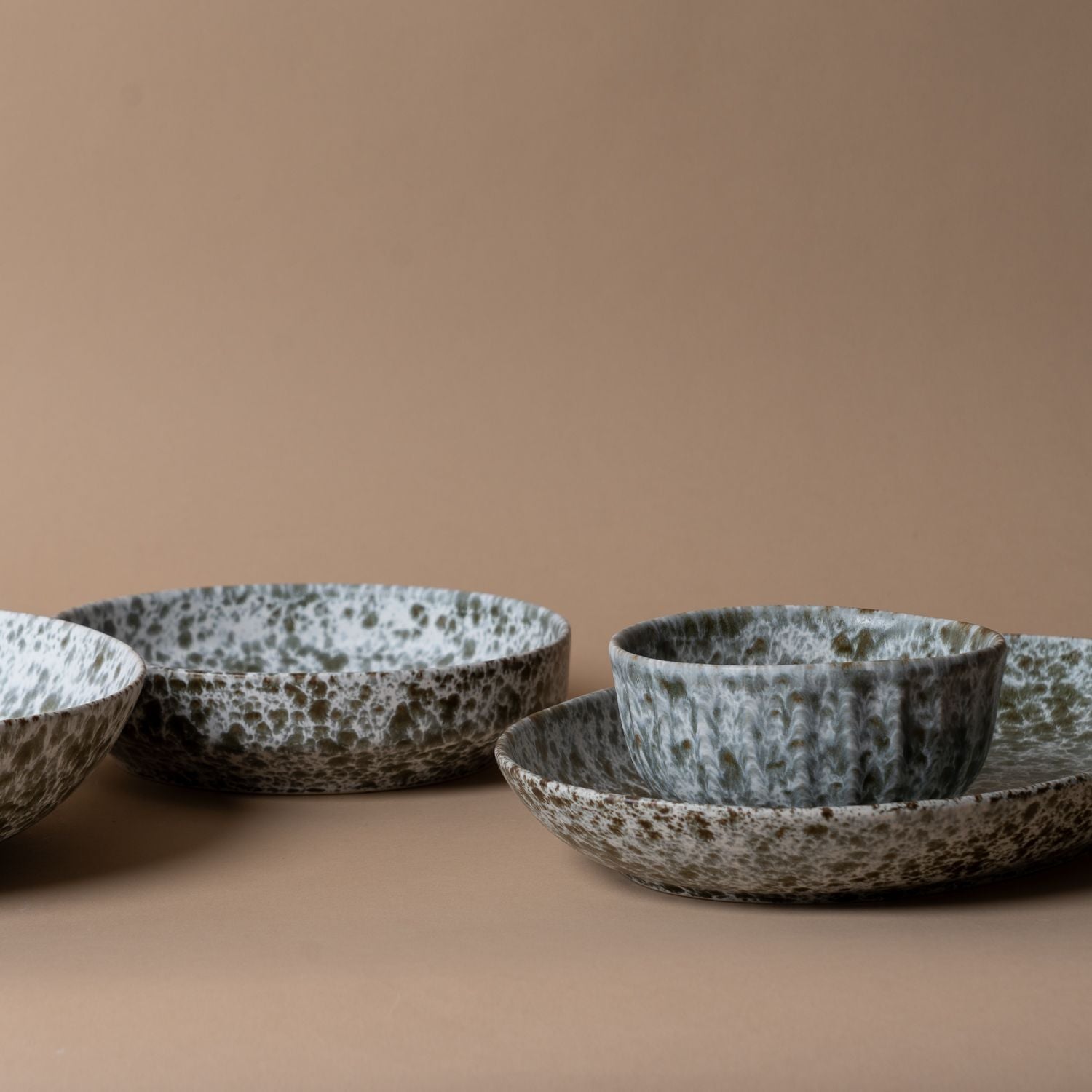 Grey Splash Stoneware Platter - Rug & Weave