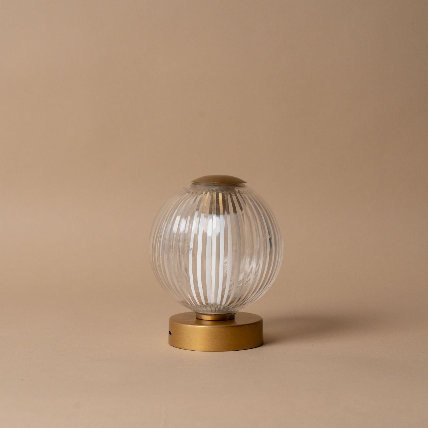 Round Fluted Table Lamp with Brass Finish - Rug & Weave