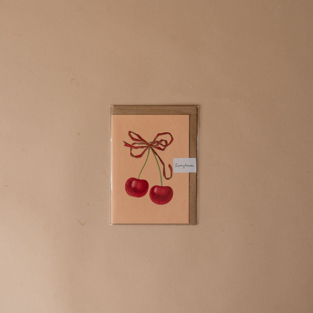 Cherries Greeting Card - Rug Weave