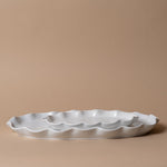 Organic Ruffle Edge Stoneware Serving Platter Serving Trays Indaba