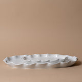 Organic Ruffle Edge Stoneware Serving Platter Serving Trays Indaba