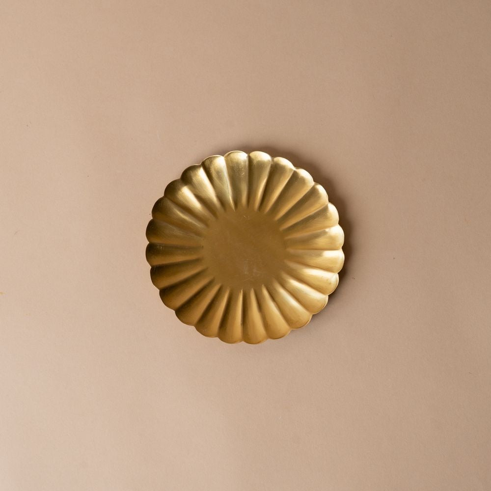 Handmade Brass Petal Dish - Rug & Weave