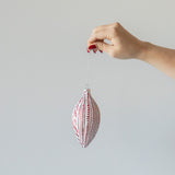 Antique Drop Ornament - Red Finish CHRISTMAS 2024 TAG (Design Home) Oval