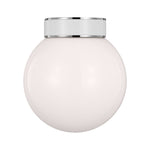 Monroe Semi Flush Mount LIGHTING - ceiling fixture Visual Comfort Nickel/White