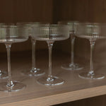 PRE-ORDER - Ribbed Coupe Cocktail Glass Set PRE-ORDER Sku Inter Continental Mercantile