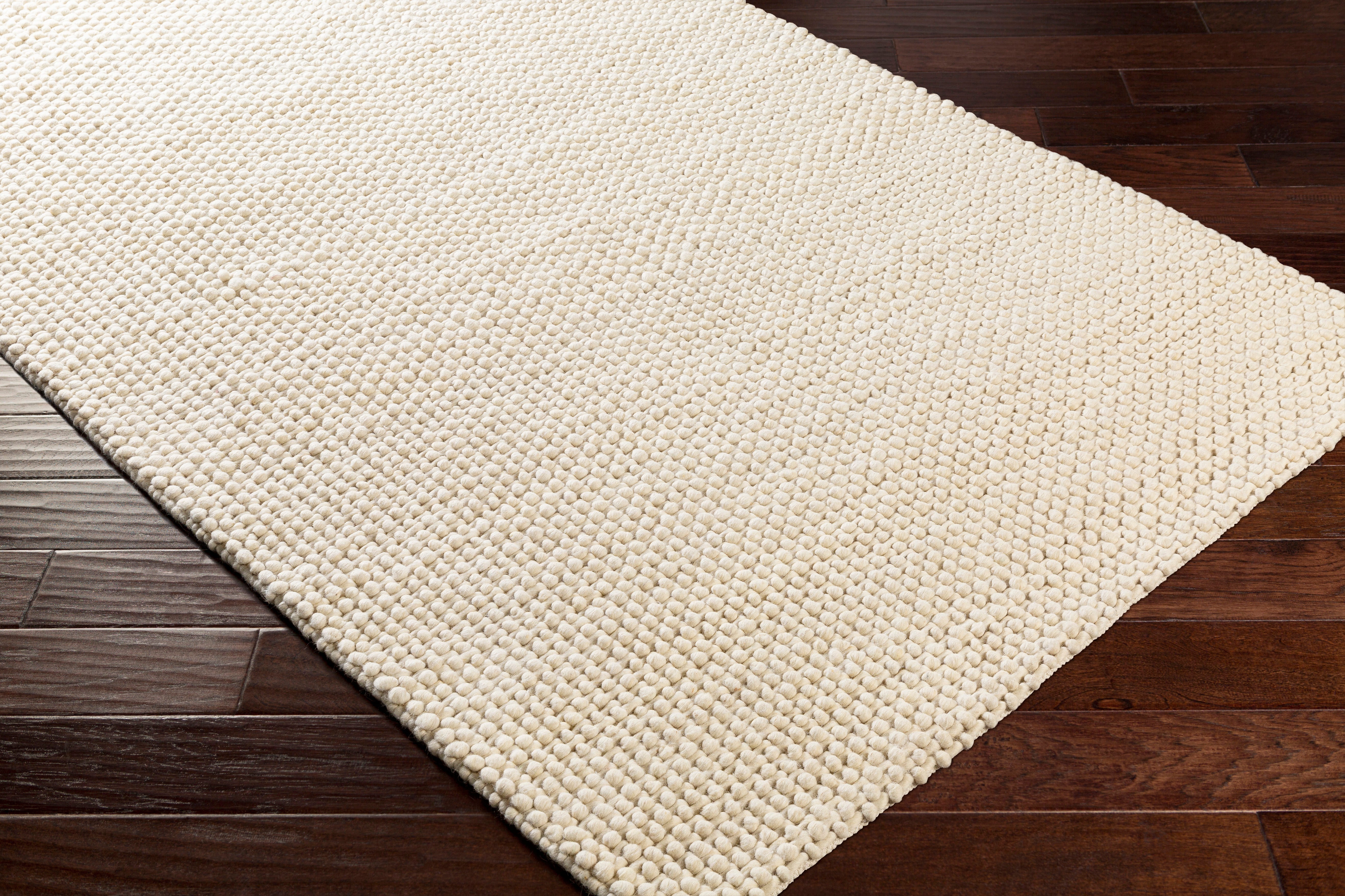 Lucy Ivory Handwoven Rug RUGS - wool Surya