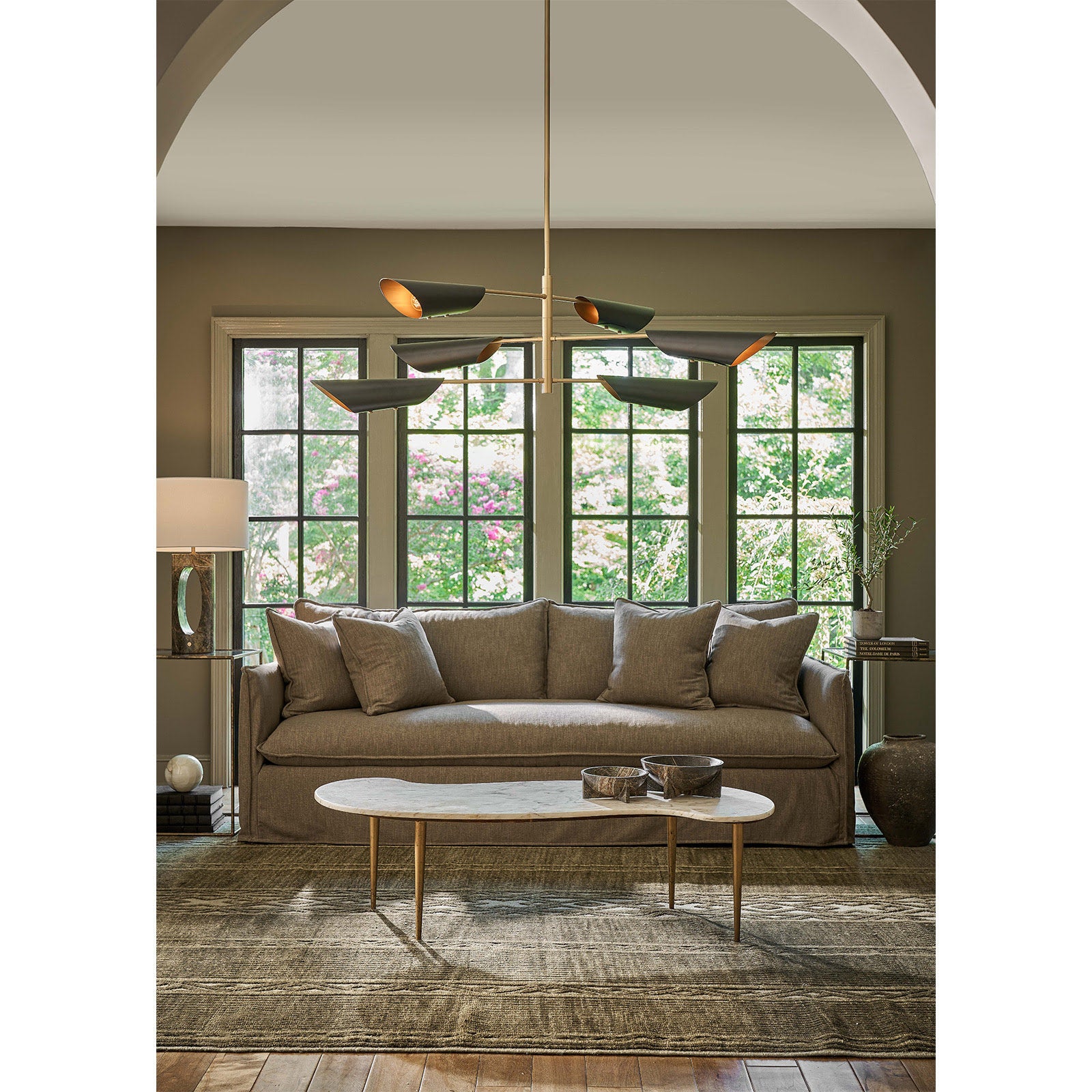 Vest Chandelier (Blackened Brass and Natural Brass) Chandelier Regina Andrew