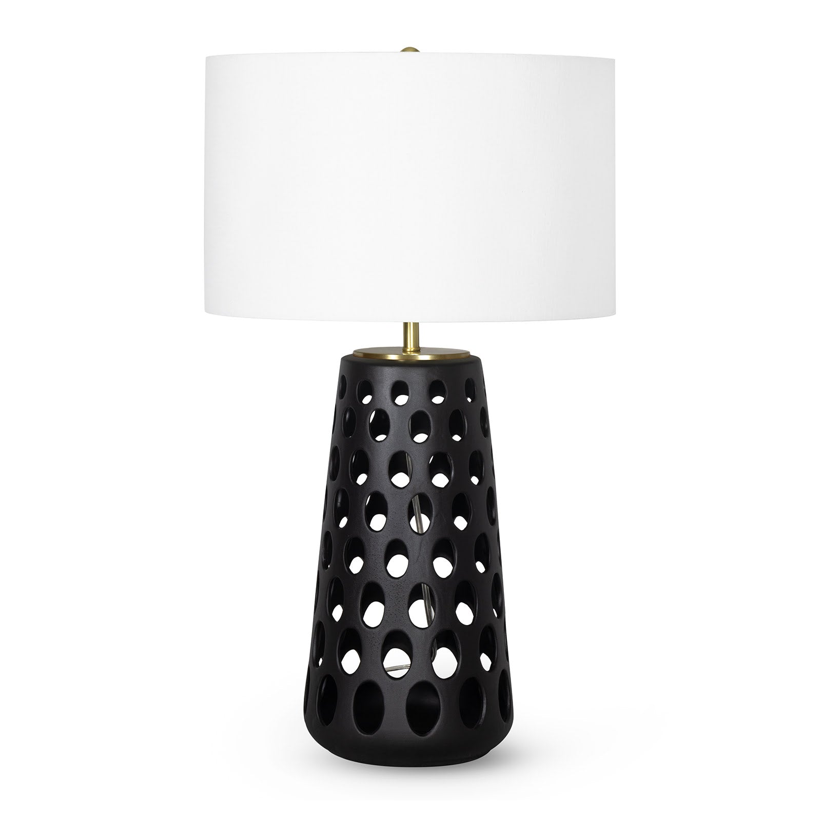 Kelvin Ceramic Table Lamp (Black) Table Lamps Regina Andrew