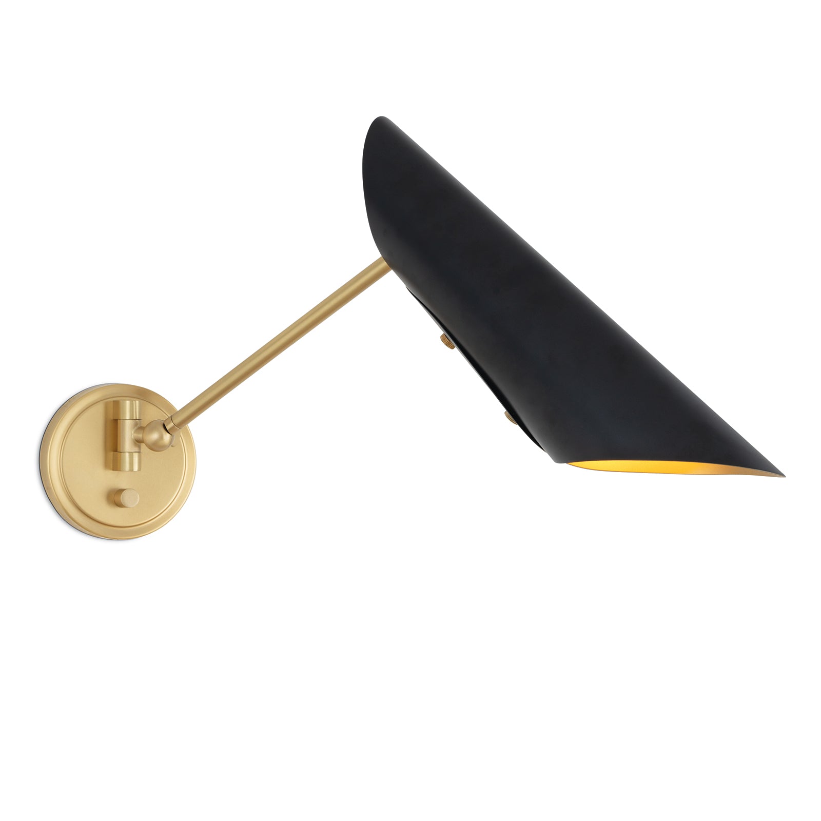 Vest Single Arm Sconce (Blackened Brass and Natural Brass) Wall Sconces Regina Andrew