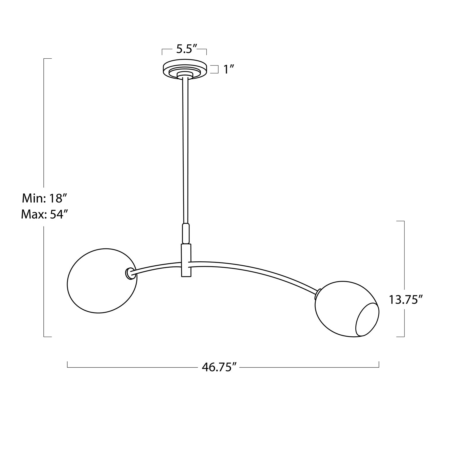 Artemis Pendant Double (Oil Rubbed Bronze with Champagne Glass) Pendants Regina Andrew