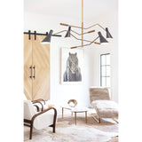 Spyder Chandelier (Blackened Brass and Natural Brass) Chandelier Regina Andrew