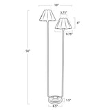 Polly Floor Lamp (Blackened Brass with White Scalloped Shade) Floor Lamps Regina Andrew