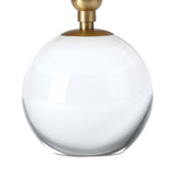 Giorgio Crystal Mini Lamp (Natural Brass with Rattan Shade) Mini Lamps Regina Andrew