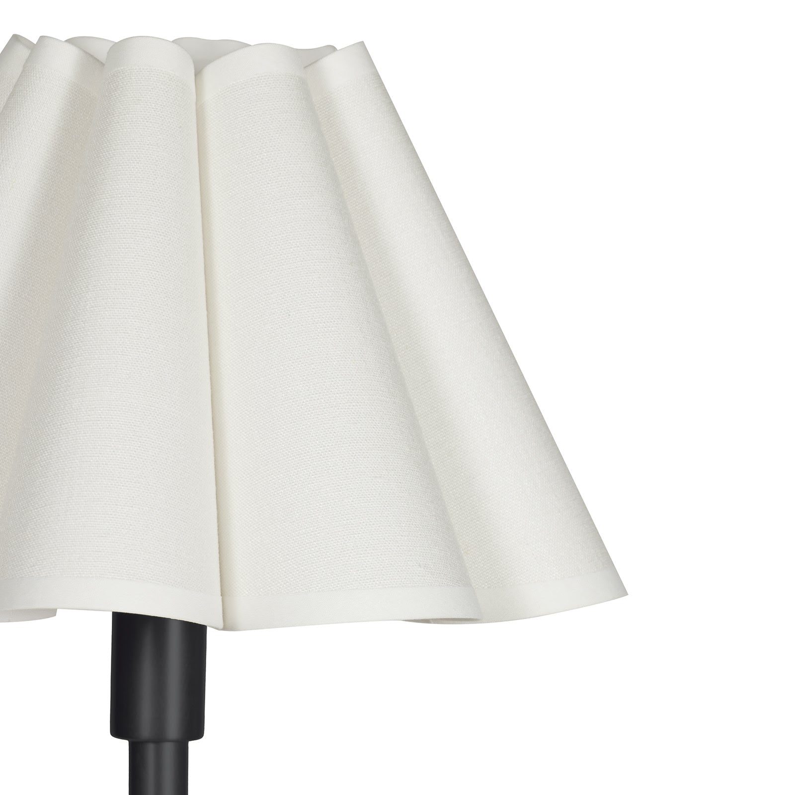 Polly Floor Lamp (Blackened Brass with White Scalloped Shade) Floor Lamps Regina Andrew